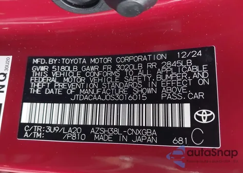 2025 Toyota Crown Signia Limited from USA, damaged, VIN JTDACAAJ0S3016015